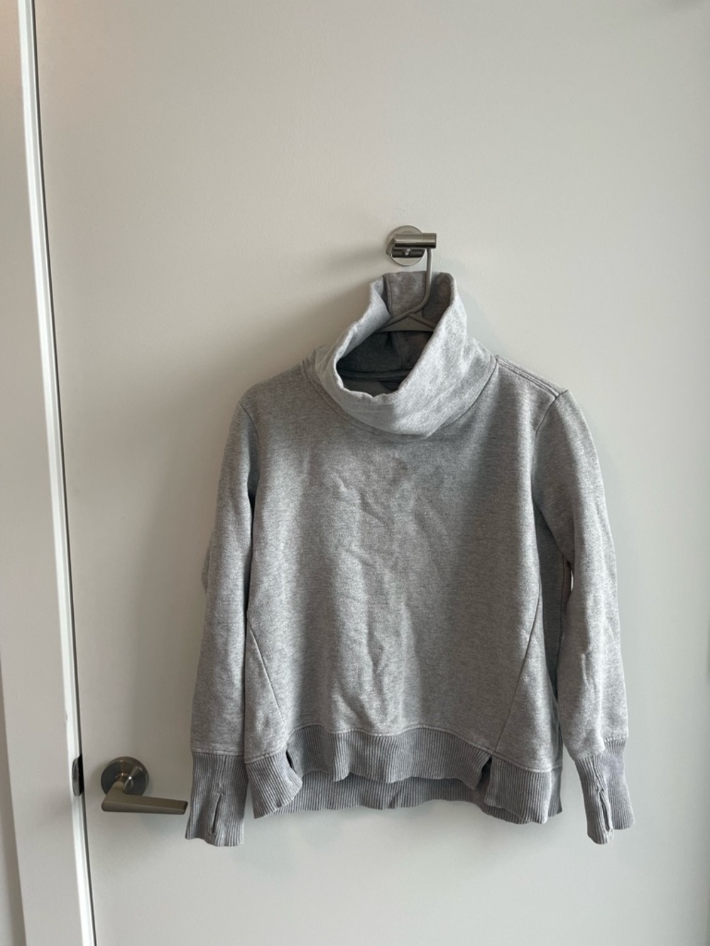 Athleta Cozy Grey Funnel Neck Women's Sweater